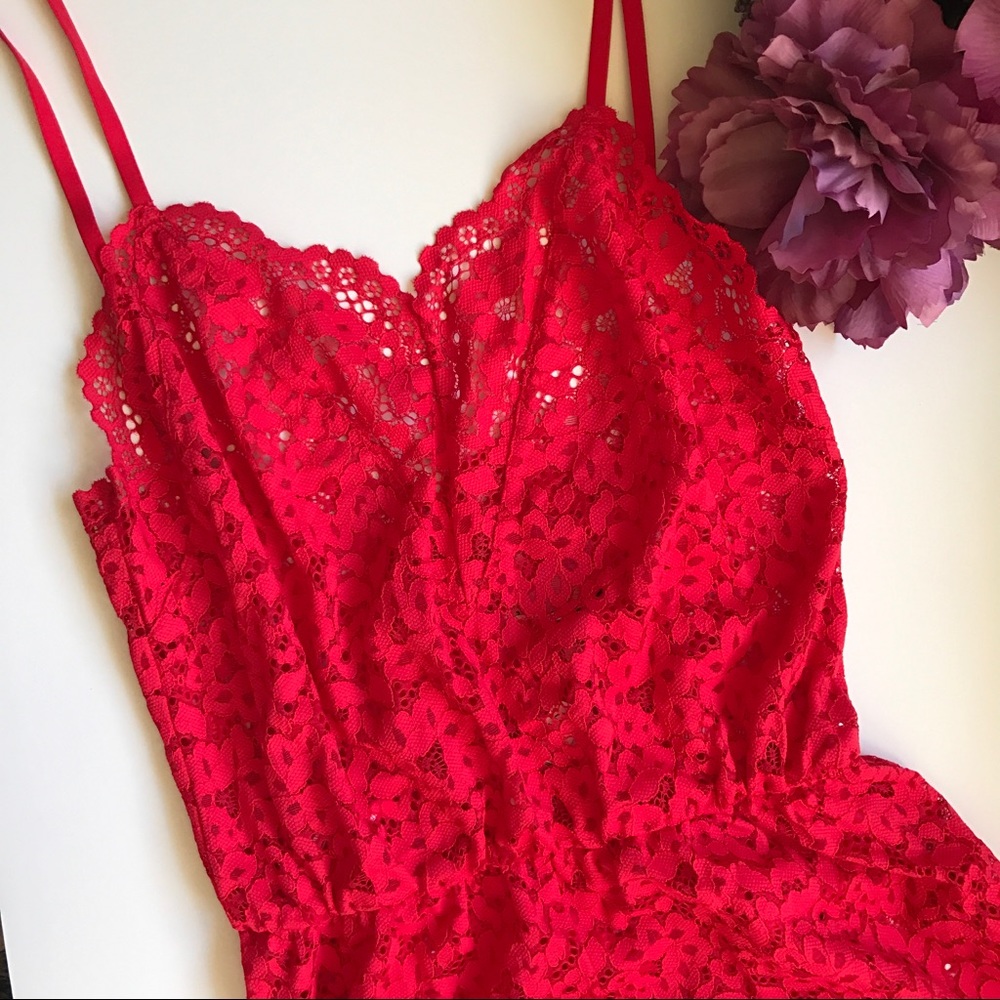 LAST ONE VS floral lace romper PJ/lingerie S - Picture 4 of 8